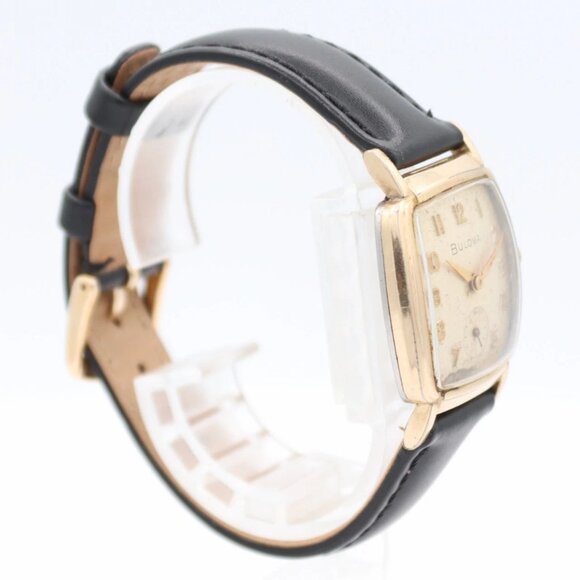 Vintage 27.5mm Bulova Men's Mechanical Wristwatch 11 AF Swiss Steel & 10k RGP - Picture 3 of 6